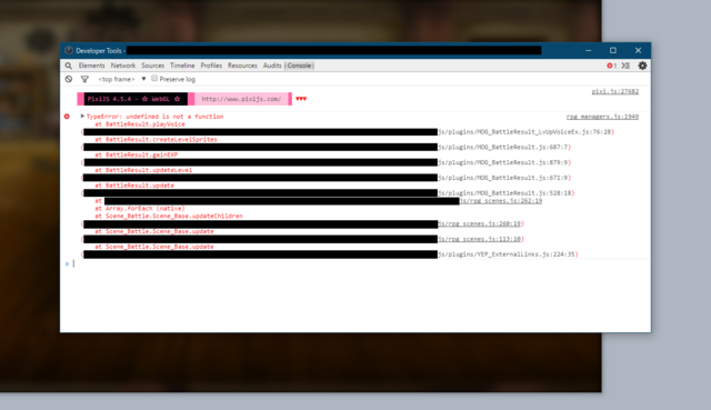 【解決済み】Moghunter様の「MOG_BattleResult」プラグインについて Error pic.png