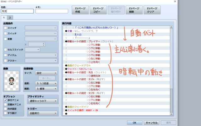 イベント中のキャラの入れ替えや配置替えについて sample.png