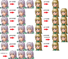【MZ】[キャラクター生成]男性用&女性用の目の改変パーツ基本12種類ずつ+α (見本)女性キャラ用の目のパーツまとめ.png