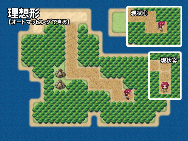 森を開拓するゲームイメージ図