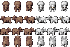 歩行キャラの選択枠について $bear.png