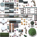 可愛いカフェテラス＆カントリーハウスset cafeD.png