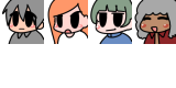 ディフォルメ顔グラフィック素材４体 TenyaFaceA.png