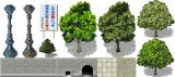 街燈のタイルチップと木とか作りました。 Asa_map3.png